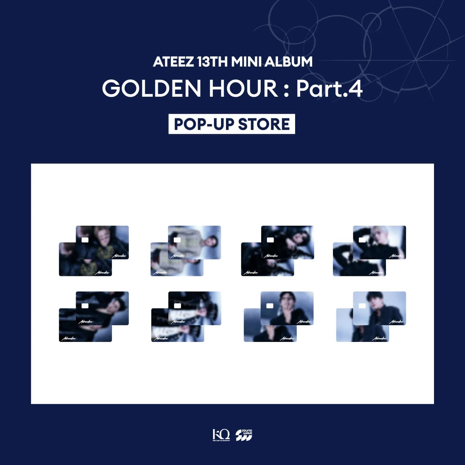 ATEEZ - GOLDEN HOUR : PART.4 POP UP OFFICIAL MD CARD COVER STICKER