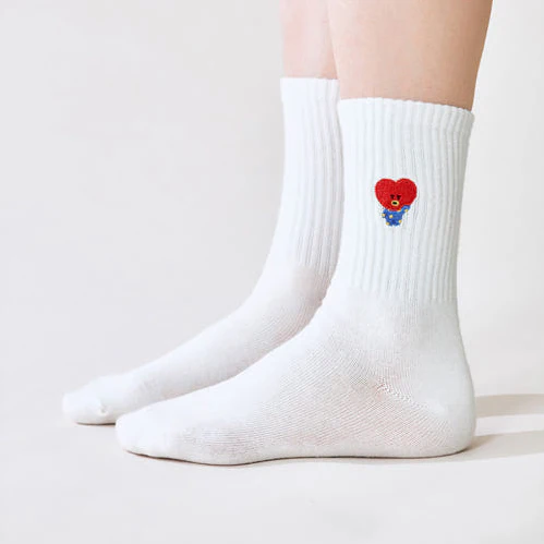 BT21 - BASIC RIB EMBROIDERY SOCKS - Image 7