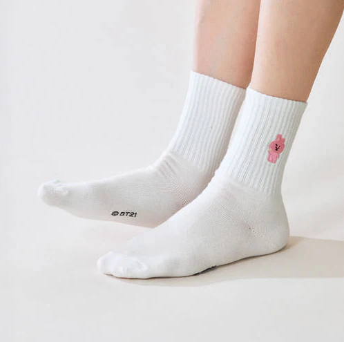 BT21 - BASIC RIB EMBROIDERY SOCKS - Image 8