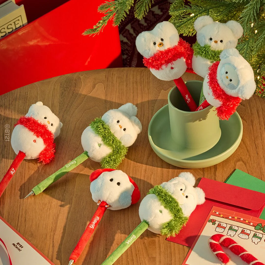 BT21 - MINI MININI PETIT HOLIDAY SNOWMAN DOLL GEL PEN
