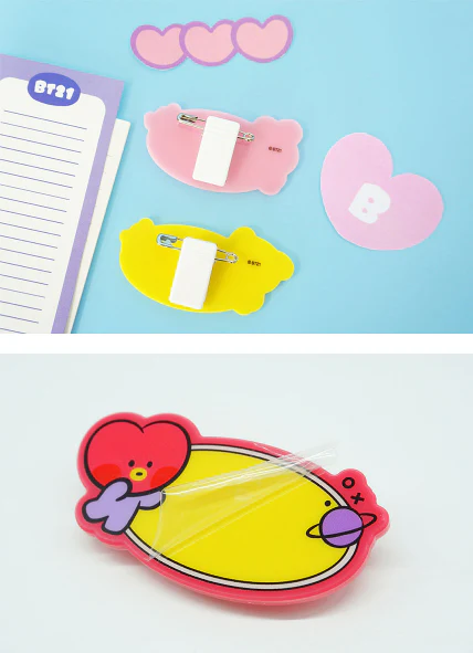 BT21 MININI ACRYLIC PIN BADGE STICKER - Image 3