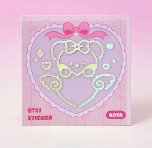 BT21 - RIBBONED U MININI HOLOGRAM MEDIUM STICKER (2EA) - Image 2
