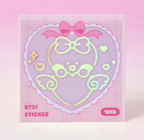 BT21 - RIBBONED U MININI HOLOGRAM MEDIUM STICKER (2EA) - Image 8