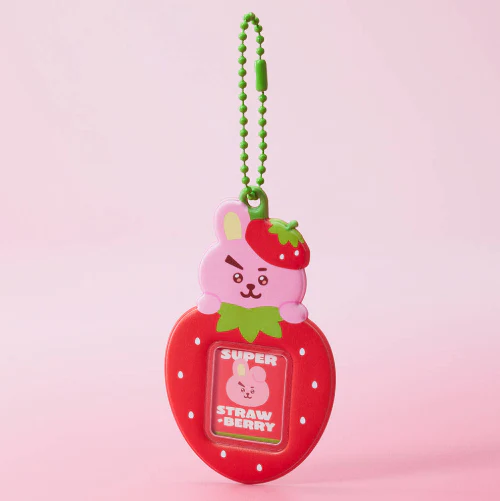 BT21 - STRAWBERRY PARTY MINI PHOTO HOLDER KEYRING - Image 5