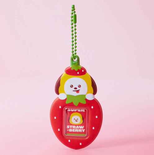 BT21 - STRAWBERRY PARTY MINI PHOTO HOLDER KEYRING - Image 6