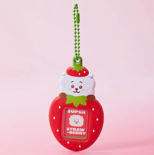 BT21 - STRAWBERRY PARTY MINI PHOTO HOLDER KEYRING - Image 7