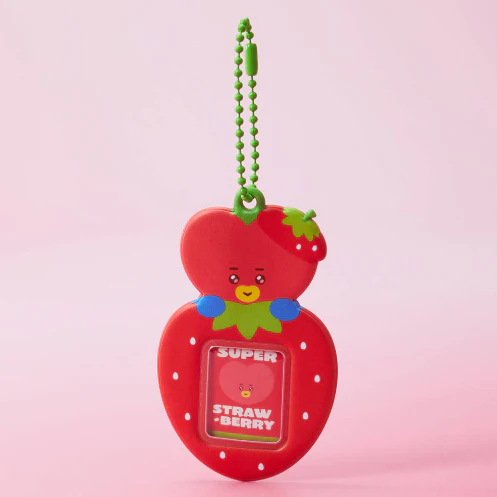 BT21 - STRAWBERRY PARTY MINI PHOTO HOLDER KEYRING - Image 8