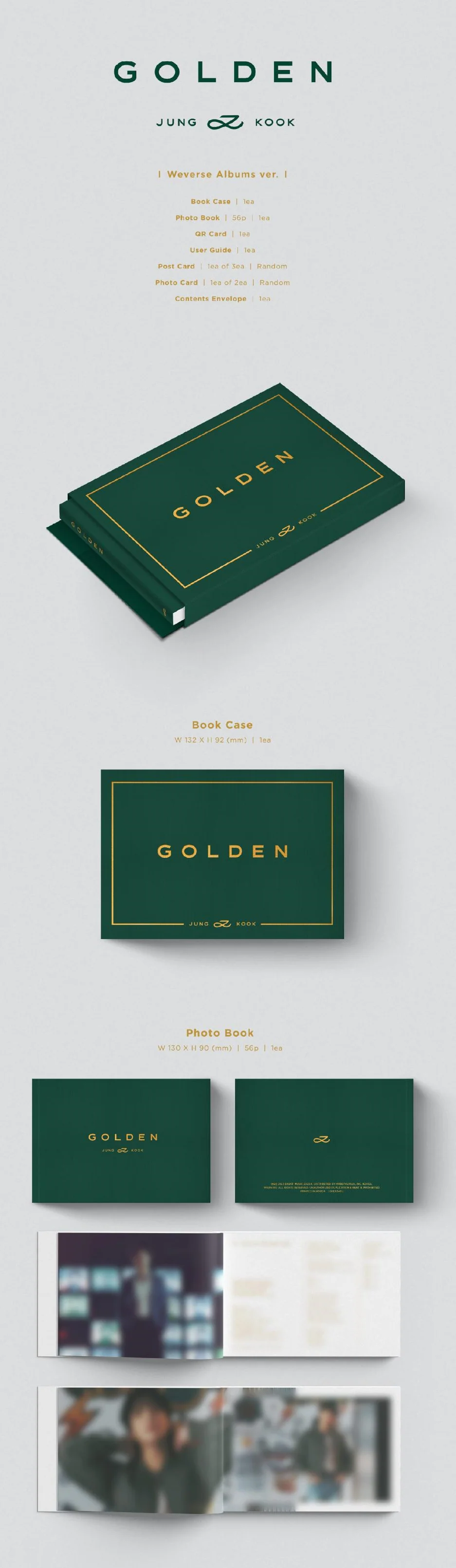 BTS JUNGKOOK - GOLDEN 1ST SOLO ALBUM WEVERSE ALBUMS VER. - Image 2