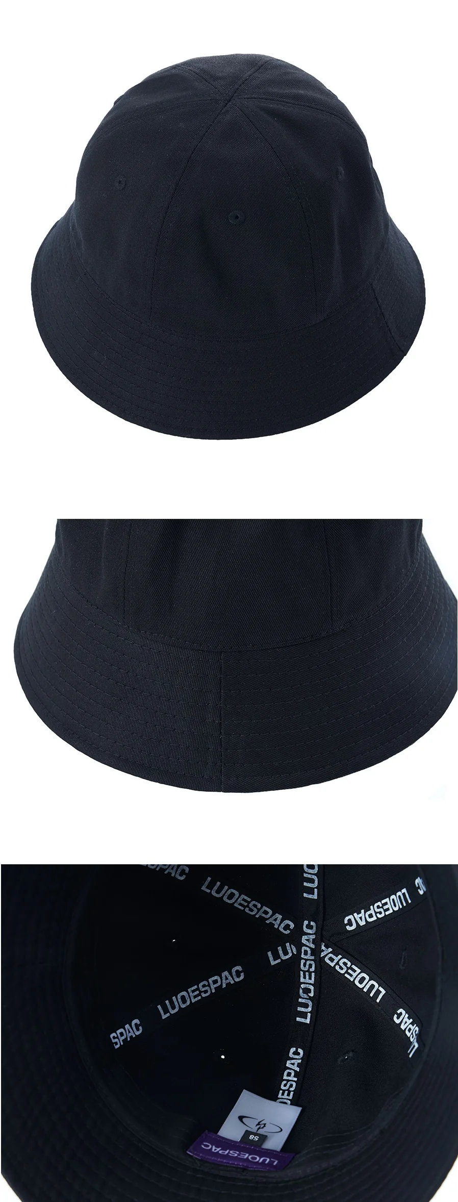 BTS JUNGKOOK PICK - LUOESPAC OVERFIT ROUND BUCKET HAT BLACK - Image 4