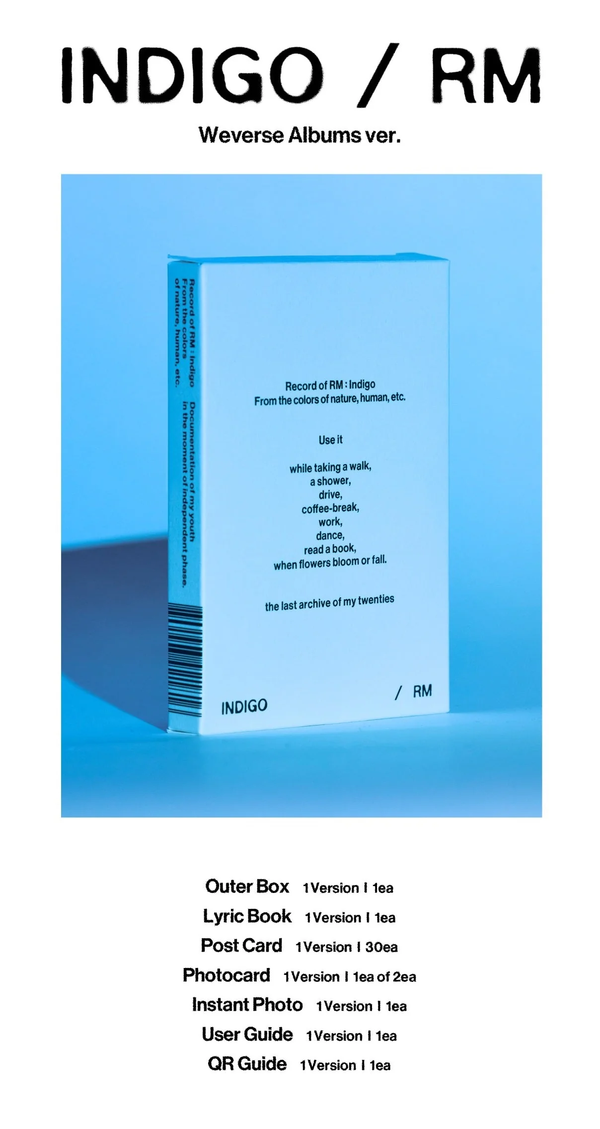 BTS RM - INDIGO 1ST SOLO ALBUM - Image 8