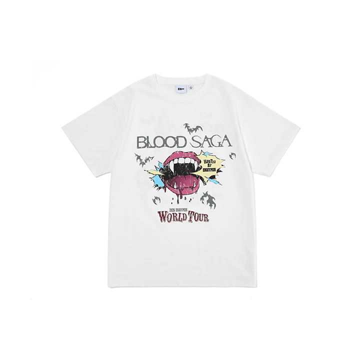 ENHYPEN - BLOOD SAGA WORLD TOUR OFFICIAL MD S/S T-SHIRT (WHITE)