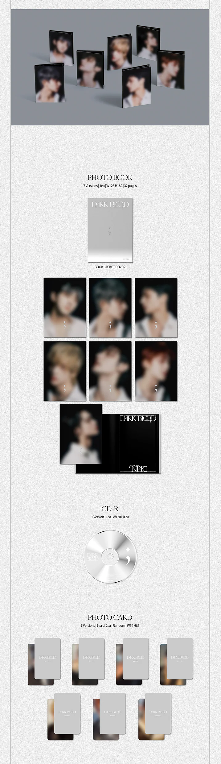 ENHYPEN - DARK BLOOD ENGENE VER. ALBUM NO P.O.B VER. - Image 3