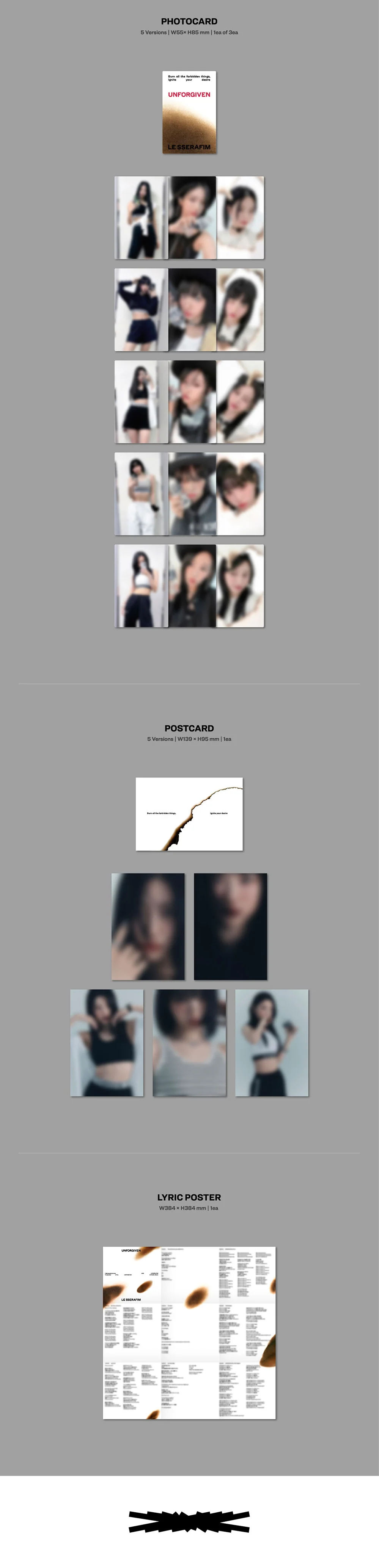LE SSERAFIM - UNFORGIVEN 1ST STUDIO ALBUM COMPACT VER. - Image 4