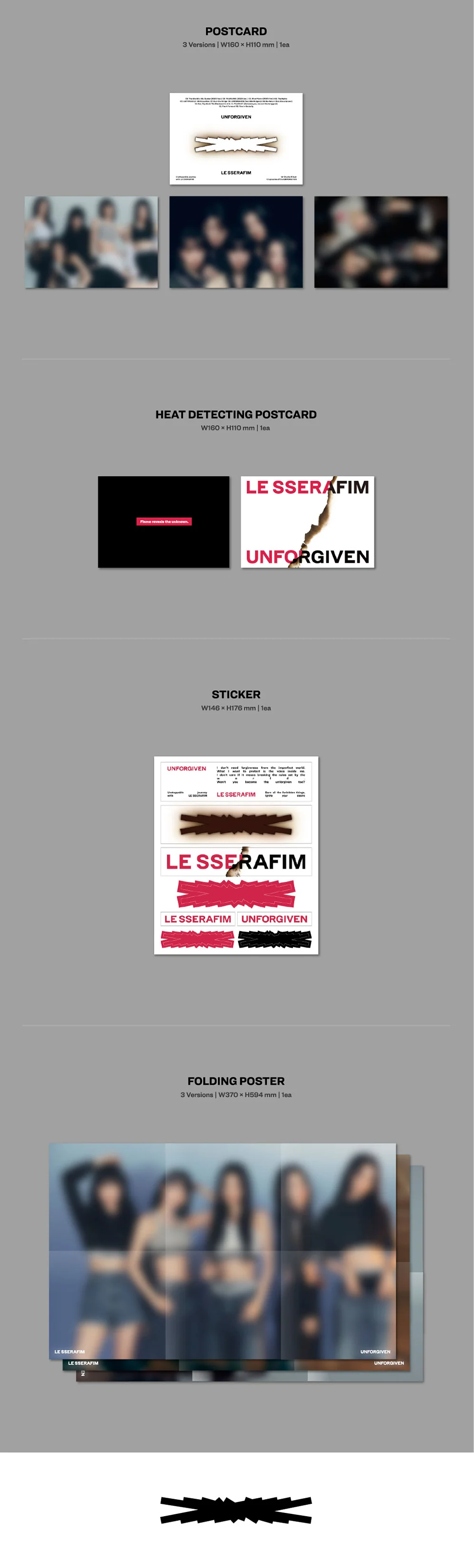 LE SSERAFIM - UNFORGIVEN 1ST STUDIO ALBUM - Image 4