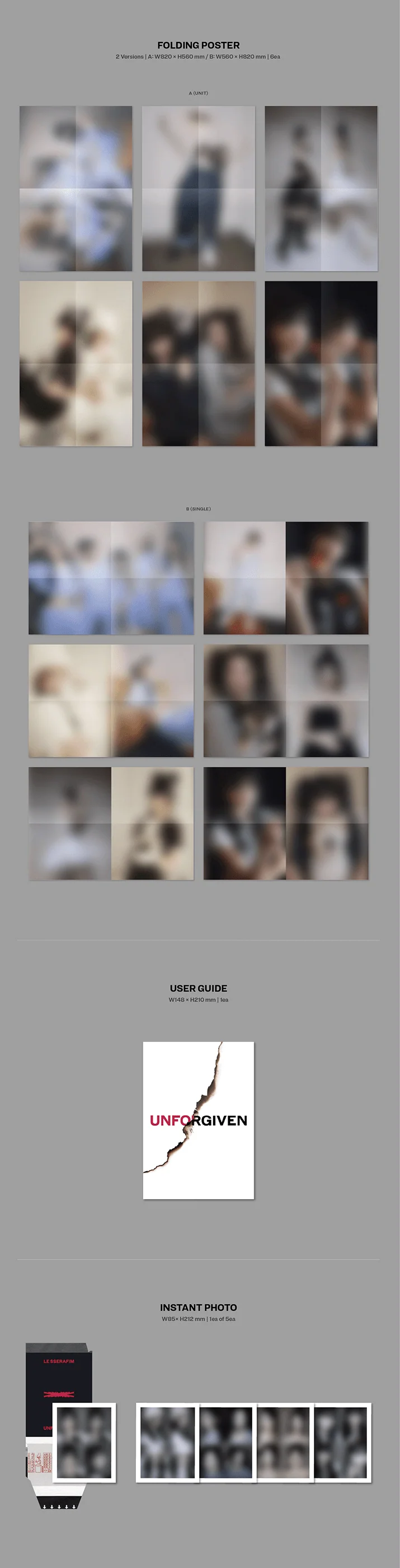 LE SSERAFIM - UNFORGIVEN 1ST STUDIO ALBUM WEVERSE ALBUMS VER. - Image 3