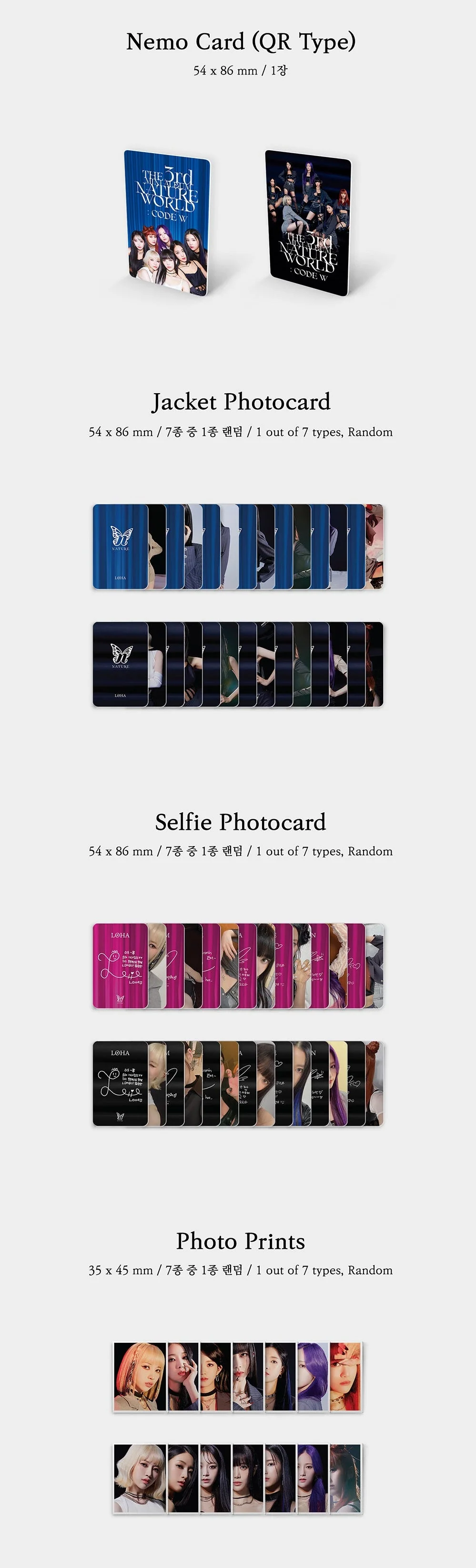 NATURE - NATURE WORLD CODE W NEMO ALBUM THIN VER. 3RD MINI ALBUM - Image 5