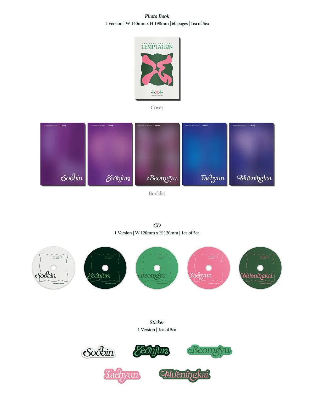TXT - THE NAME CHAPTER TEMPTATION LULLABY VER. 5TH MINI ALBUM - Image 4